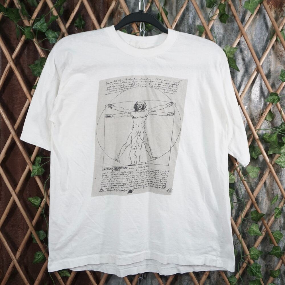 L - Vintage Y2K American Vintage T-Shirts vitruvian man